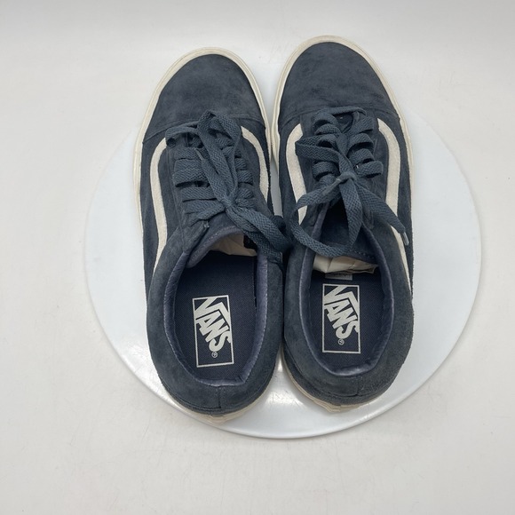 Vans Old Skool Mens 9‎ Blue Athletic Skate Walking Suede Shoes Sneakers 721454 main image 4